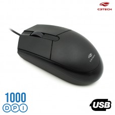 Mouse USB 1000Dpi MS-28BK C3 Tech - Preto